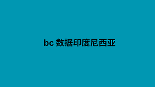 bc 数据印度尼西亚