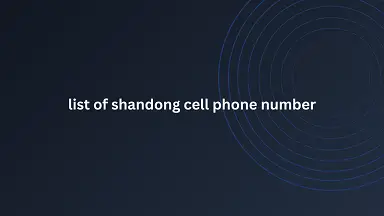 list of shandong cell phone number