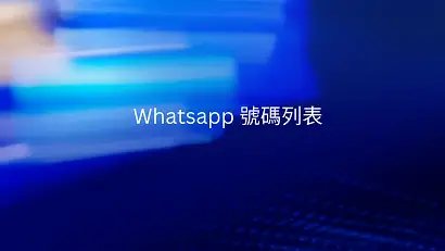 Whatsapp 號碼列表