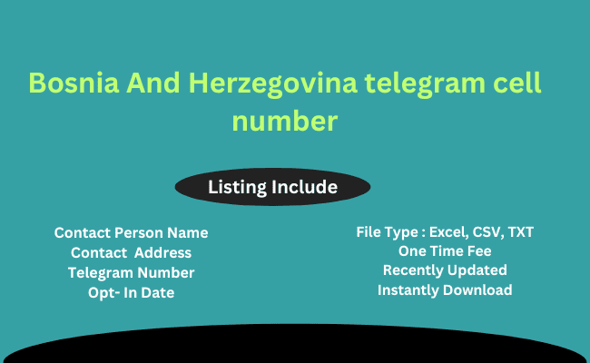 Bosnia And Herzegovina telegram cell number