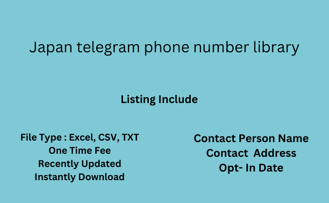 Japan telegram phone number library