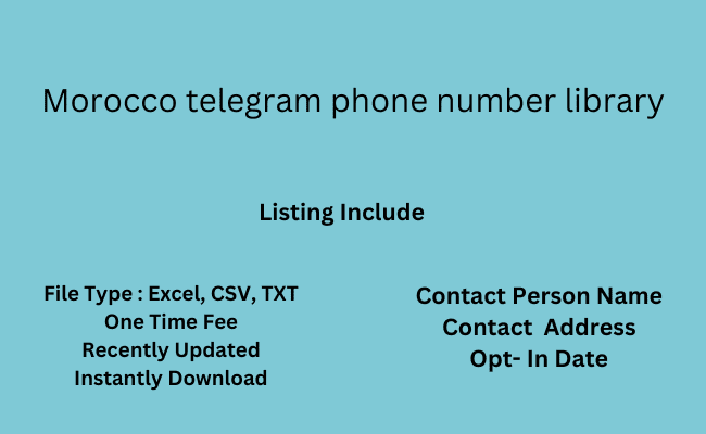 Morocco telegram phone number library